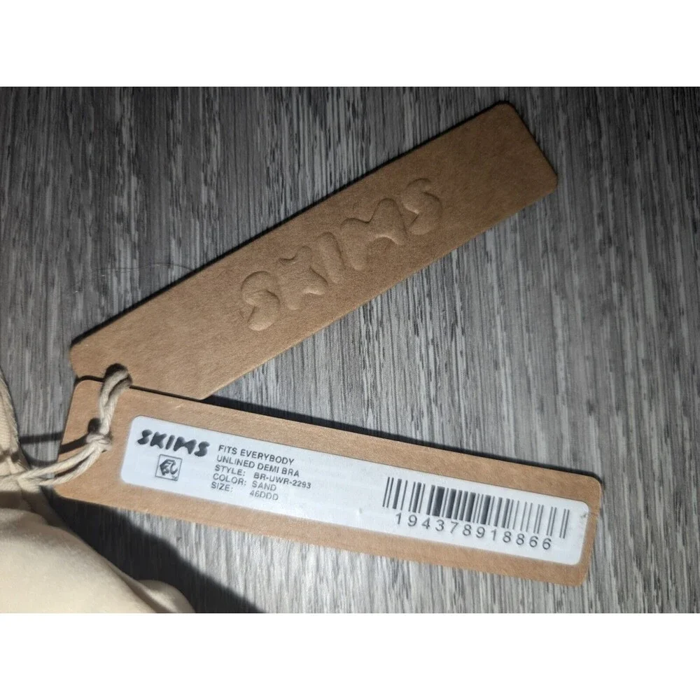 NWT 46DDD SKIMS Fits Everybody Unlined Demi Bra Sand Color BR-UWR-2293 Fast Ship - Picture 4 of 13